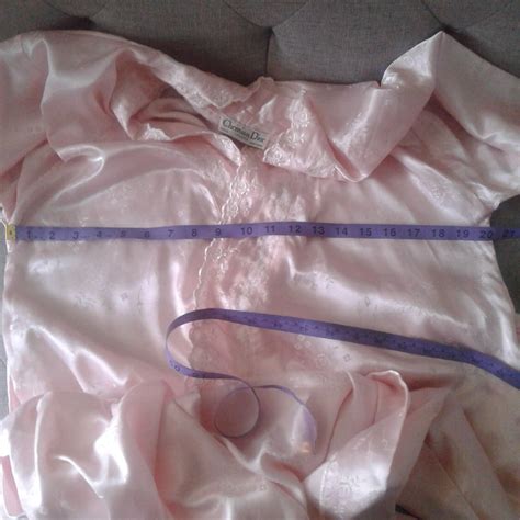 Vtg Christian Dior Lingerie Light Pink Robe Union Mad Gem