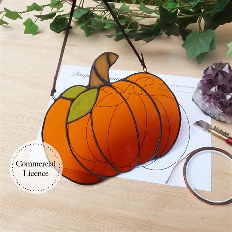 Pumpkin Stained Glass Pattern Stained Glass Patterns Suncatcher