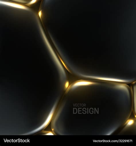 Black And Golden Soft Bubbles Royalty Free Vector Image