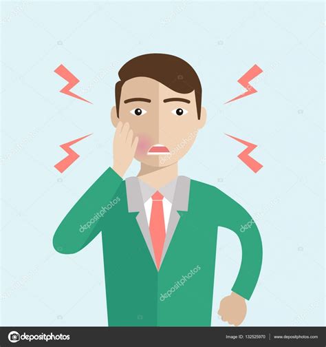 Man With Toothache Cartoon Illustration Stock Illustration By Royalty