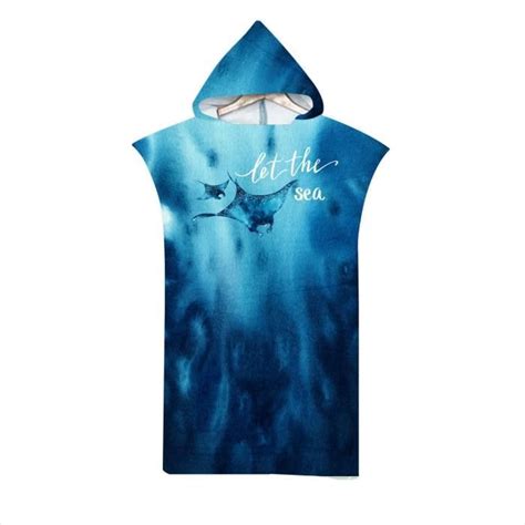 Poncho De Surf S Chage Rapide Serviette Changer Robe Capuche