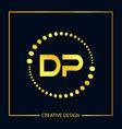 Initial Letter Dp Logo Template Design Royalty Free Vector