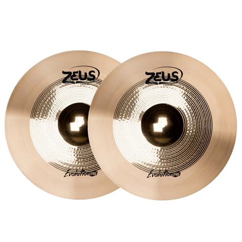 Kit Prato De Bateria Zeus Evolution Pro Ride Crash E Hi Hat O