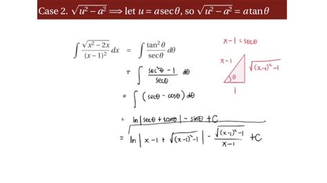 Math 22 Lec 03 Integration By Trigonometric Substitution Part 2 Of 3 Youtube