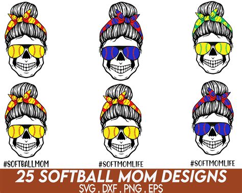 Softball Mom Svg Bundle Softball Svg Baseball Mom Svg Softball Life