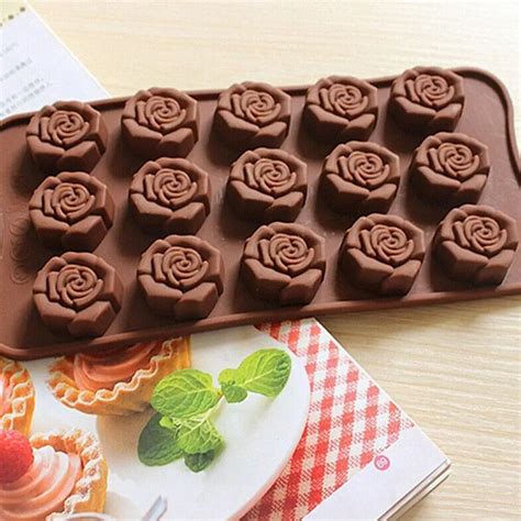 Flower Rose Silicone Mould Cake Decorating Chocolate Wax Melts Mold