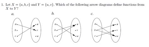 Solved 1 Let X A B C And Y U V Which Of The