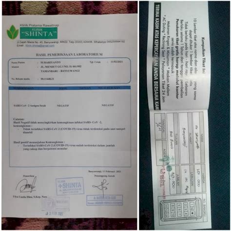 Contoh Surat Keterangan Hasil Antigen Daftar Harga Tes Swab Pcr Dan