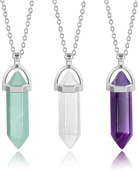 Kristall Kette Set Amethyst Kette Kristalle Heilsteine Kette Damen 3