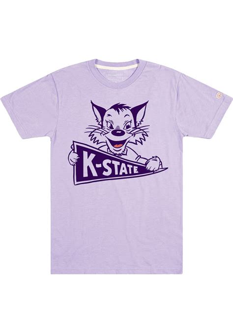 Homefield K State Wildcats Lavender Retro Pennant Short Sleeve Fashion