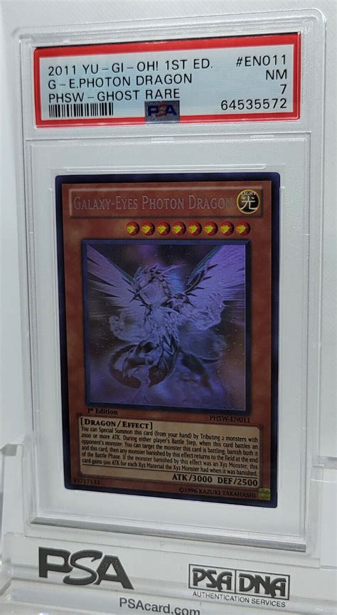 YUGIOH 1ST ED PHSW EN011 GALAXY EYES PHOTON DRAGON GHOST RARE PSA 7 NM