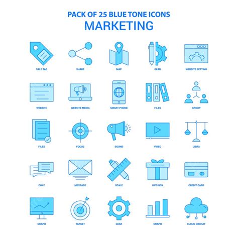 Blue Tone Vector Hd Images Marketing Blue Tone Icon Pack Icon Sets