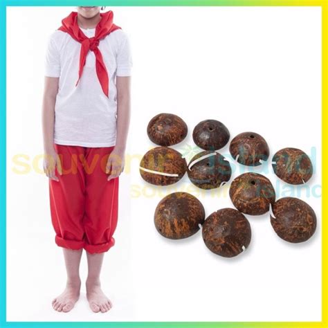 Katipunero Kids Adult Filipino Costume Set or Maglalatik Bao Folk Dance Set (10 pcs. Coconut Bao ...