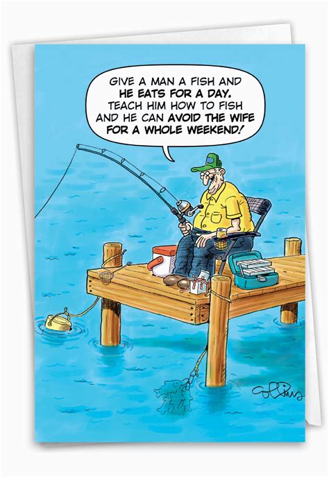 Old Fisherman Joke: Funny Birthday Father Card for Men