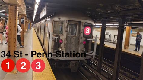 Mta Nyc Subway Lcl And Exp Train Action At St Penn Station