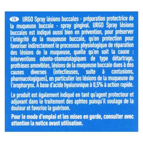 Urgo Visage Spray Lésions Buccales 15ml Pas Cher