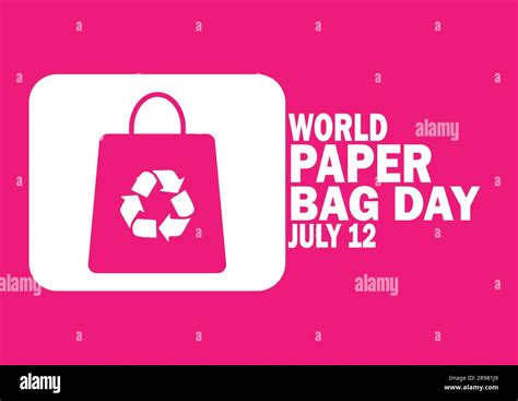 World Paper Bag Day Vector Illustration July 12 Holiday Concept