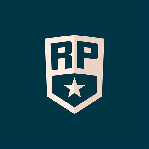 Initial RP logo star shield symbol with simple design 27521931 Vector ...