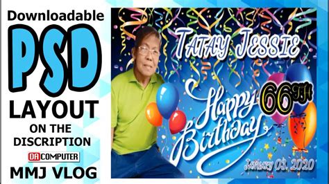 60th Birthday Tarpaulin Layout Youtube