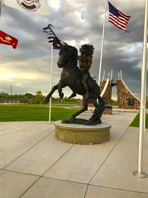 Fort Duchesne statue editorial stock image. Image of ridding - 149834809