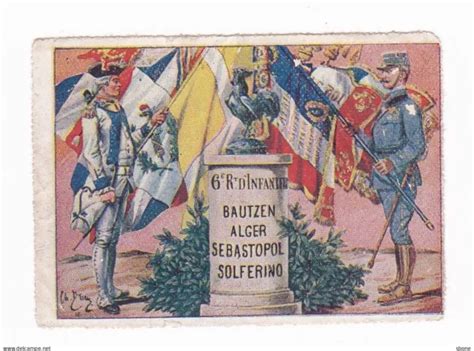 VIGNETTE MILITAIRE DELANDRE 6ème régiment d infanterie EUR 2 00