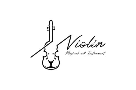 Dise O De Ilustraci N De Vector De Logotipo De M Sica De Viol N Con