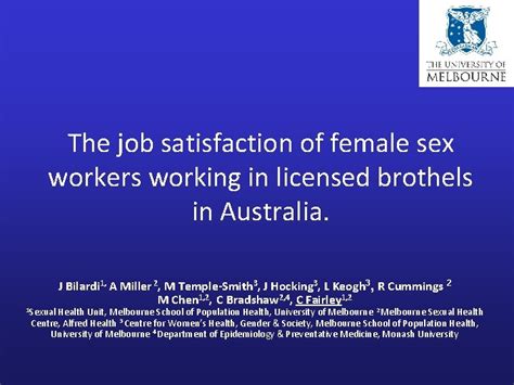 The Job Satisfaction Of Female Sex Workers Working