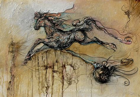 Übersprung, Tafelbild - Tuschen auf Holz 100 x 70 cm