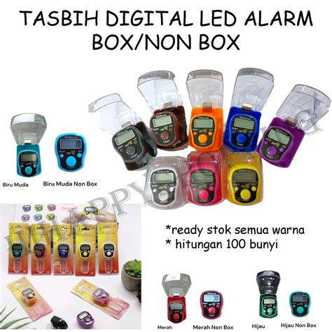 Jual Hhs Tasbih Digital Led Alarm Bunyi Finger Counter Jari