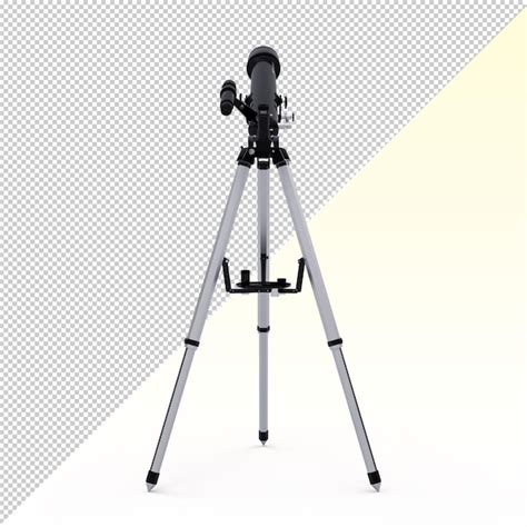 Premium PSD | Refractor telescope isolated