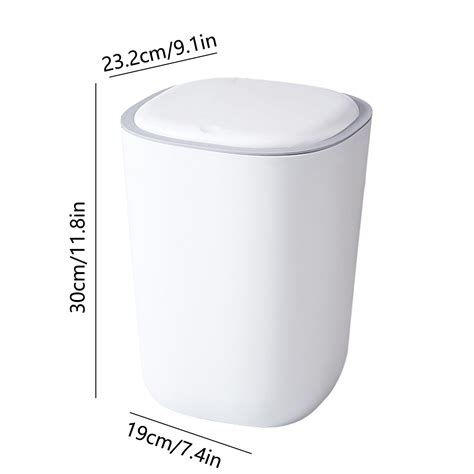 Inerposs Silent Opening And Closing Lid Trash Can Modern Design For