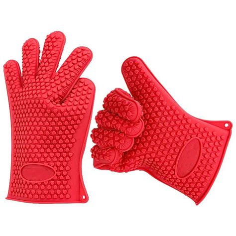 1 Pair Food Grade Baking Glove Grade Heat Resistant Silicone Kitchen