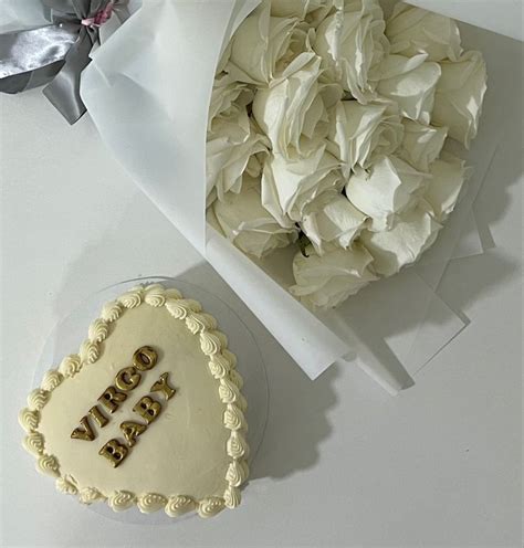 Virgo Baby Heart Shaped Cake