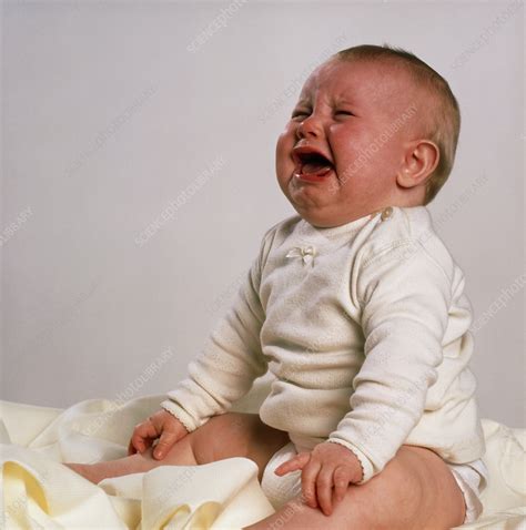 Portrait Of A Crying Baby Stock Image M Science Photo Library