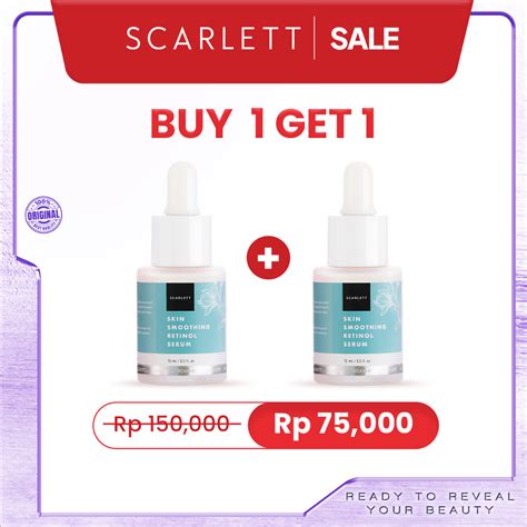 Jual Buy Get Scarlett Whitening Skin Smoothing Retinol Serum