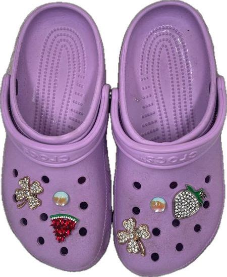 Purple Crocs With Charms Included