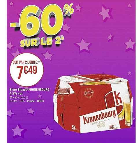 Promo Bière Blonde Kronenbourg Vol chez Géant iCatalogue fr