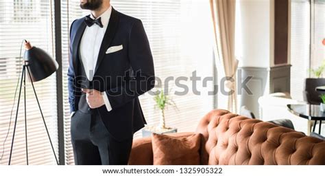 Man Expensive Custom Tailored Suit Tuxedo Stock Photo 1325905322