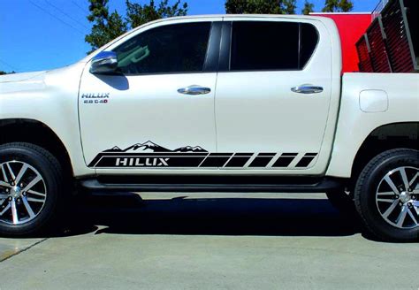 Toyota Hilux 2 Pieces Side Stripes Body Decal Vinyl Graphics Sticker