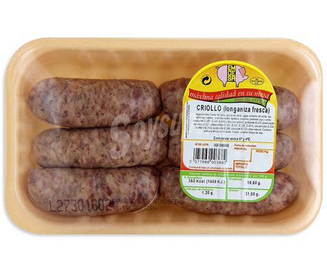 Emcesa Bendeja De Chorizos Criollos Elaborados Sin Gluten Gramos