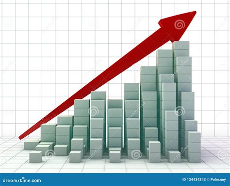 Business Graph And Growth Chart 3d Stock Illustration Illustration