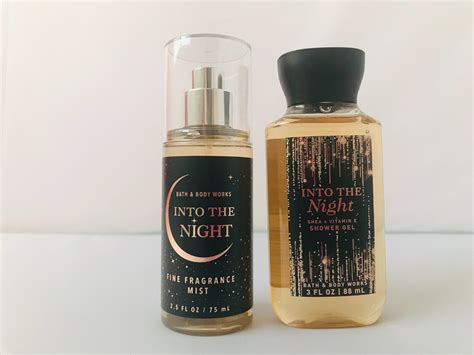 Set BATH BODY WORKS INTO THE NIGHT Fragrance Mist And Shower Gel