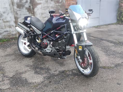 Купить б у Ducati Monster S4 инжектор 6 передач в Москве синий naked bike 2004 года на Авто ру
