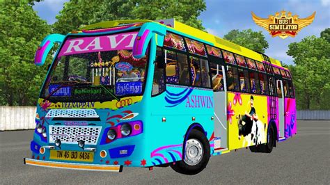 ரவி 🎀💥 Tn Private Bus Driving New Map Mod Bus Simulator Indonesia