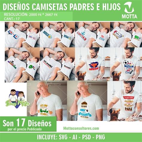 Plantillas Para Sublimar Camisetas Padres E Hijos