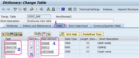 How To Create Database Table In Sap Abap Se Sap Tutorial