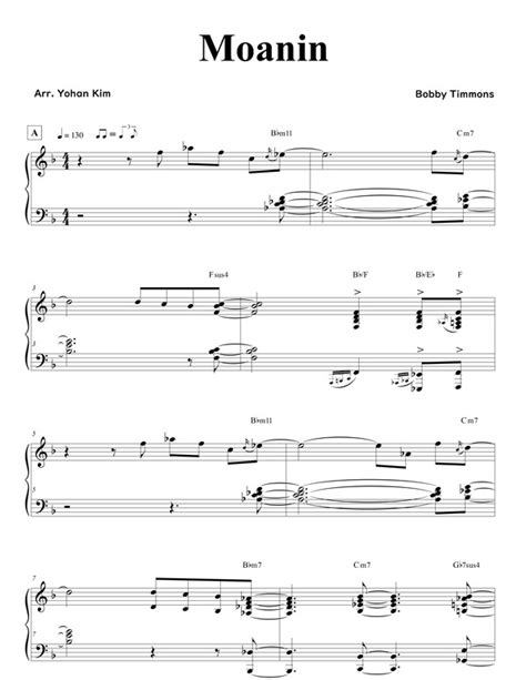 Yohan Kim Jazz Piano Sheet Music