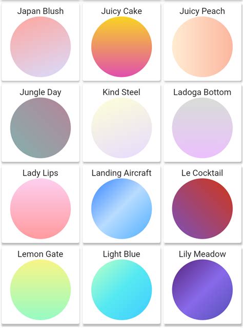 A Curated Collection Of Awesome Gradients Made In Flutter