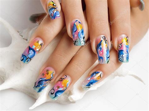 Nails sea design. Stock Photo by ©berezandr 65550387