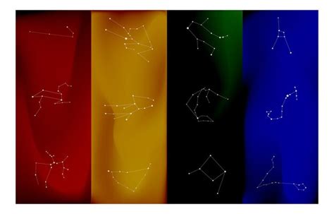 Premium Vector 12 Zodiac Constellations Dark Background Material